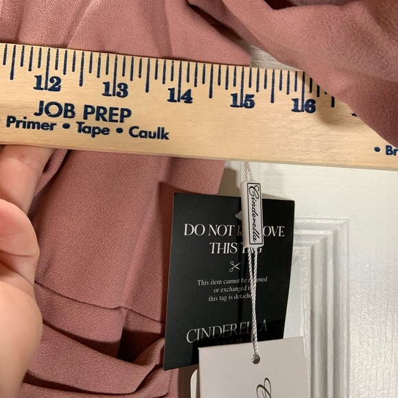 Cinderella Divine Bridesmaids Dress Women's 6 Rose Sweetheart Neckline Slit - Picture 13 of 14